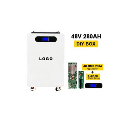 بطارية عمودية 280Ah صناديق بطارية DIY مع عجلات وقضية الذهب الأبيض