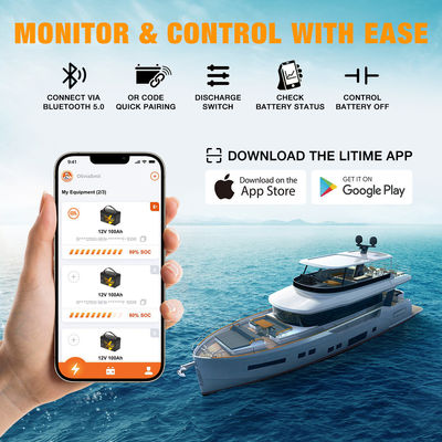 قارب كهربائي Lifepo4 بطارية 12 فولت 24 فولت