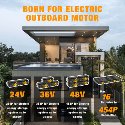 12V 12.8V 24V 48V فولت 100Ah 120Ah 200Ah 300Ah 400Ah قابلة لإعادة الشحن Lifepo4 دورة عميقة