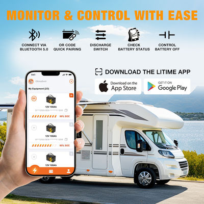 12V 12.8V 24V 48V فولت 100Ah 120Ah 200Ah 300Ah 400Ah قابلة لإعادة الشحن Lifepo4 دورة عميقة
