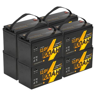 12V 12.8V 24V 48V فولت 100Ah 120Ah 200Ah 300Ah 400Ah قابلة لإعادة الشحن Lifepo4 دورة عميقة