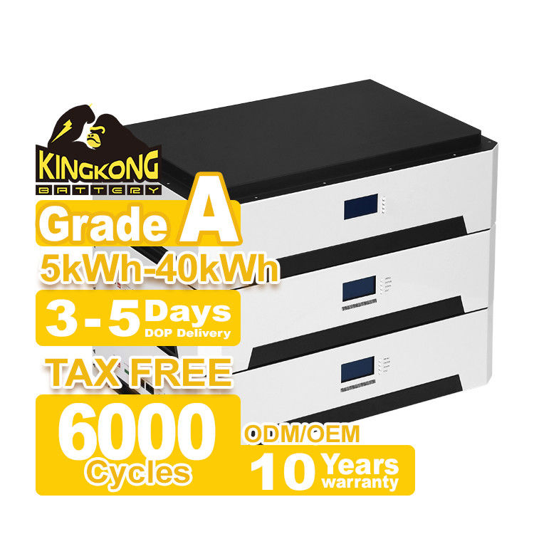 غروات 51.2v 10kwh 20kwh 30kwh 50kwh لايفبو4 ليثيوم أيون نظام شمسي منزلي قابل للتراص