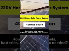 40 كيلوواط في الساعة من الطاقة الشمسية: 18 لوحة (550 واط لكل منها) ، إنتاج يومي ~ 39.6 كيلوواط في الساعة. تعمل المنازل بالطاقة النظيفة. 