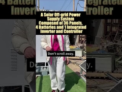 36 لوحة. نظام توليد الطاقة الشمسية تتكون من 4 بطاريات 1 عاكس متكامل،