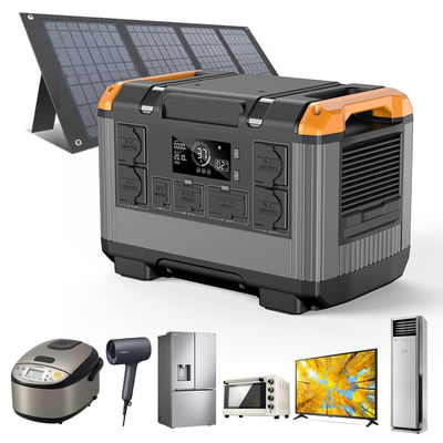 محطة الطاقة في الهواء الطلق 2400w مع نوع بطارية LiFePO4 ووقت الشحن السريع